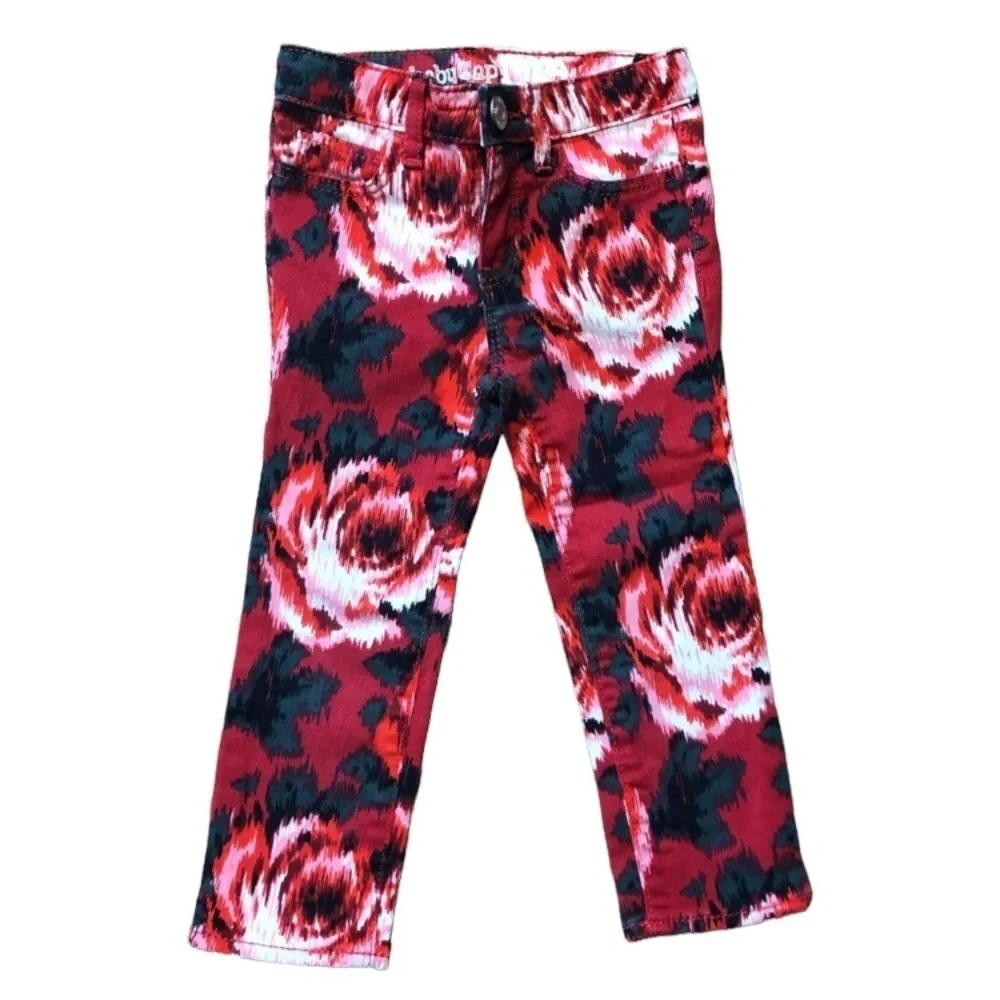 Gap Serious Stretch Rose Print Mini Skinny Jeans